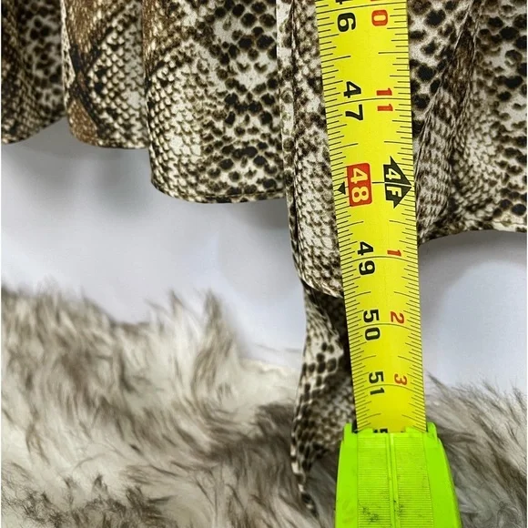 Emma & Michele gorgeous boho snakeskin print long sleeve dress women’s size M - Picture 16 of 17